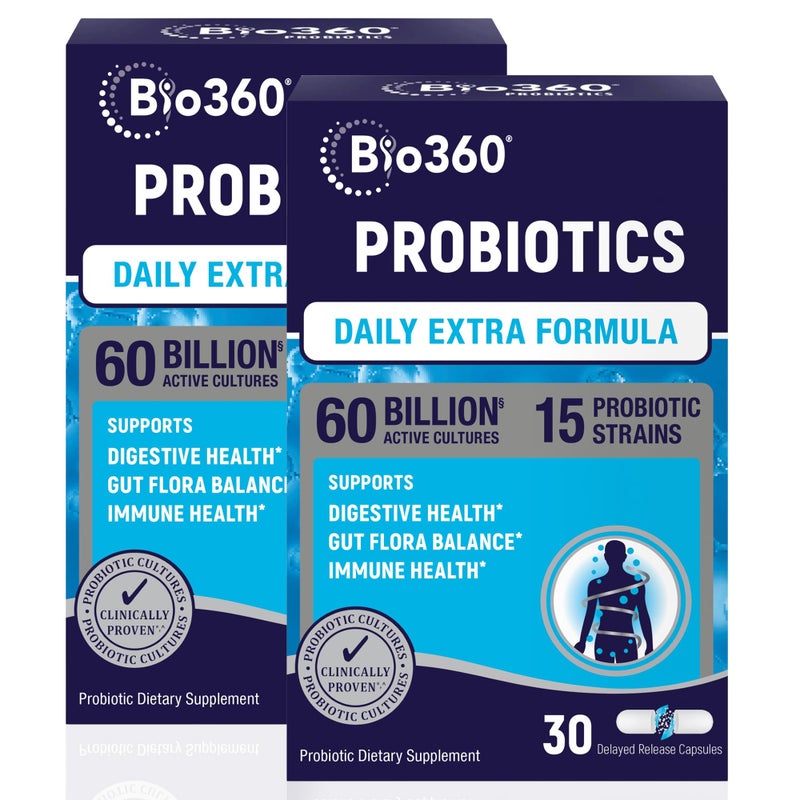Extra Strength Probiotic for Digestive Health and Immune Support 60 Billion CFU 15 Strains Gut Health Probiotics for Men and Women Supports Occasional Constipation Diarrhea Gas Bloating 60CT