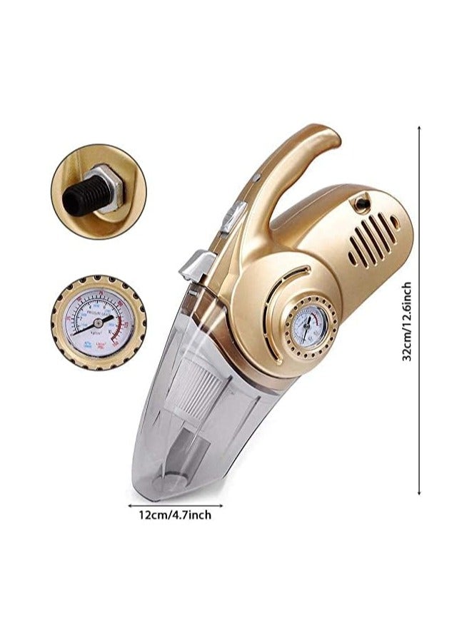 MR.SMART Car 4 in 1 Handheld Corded Vacuum Cleaner, DC 12V Wet Dry Auto Dust Buster with Tyre Inflator Pressure Gauge and LED Light for Pet Hair,Car Cleaning - Image 2