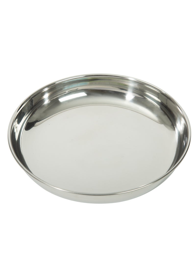 Stainless Steel Deep Plate 23CM – Durable, High-Quality Serving Plate for Family Meals, Premium Kitchenware