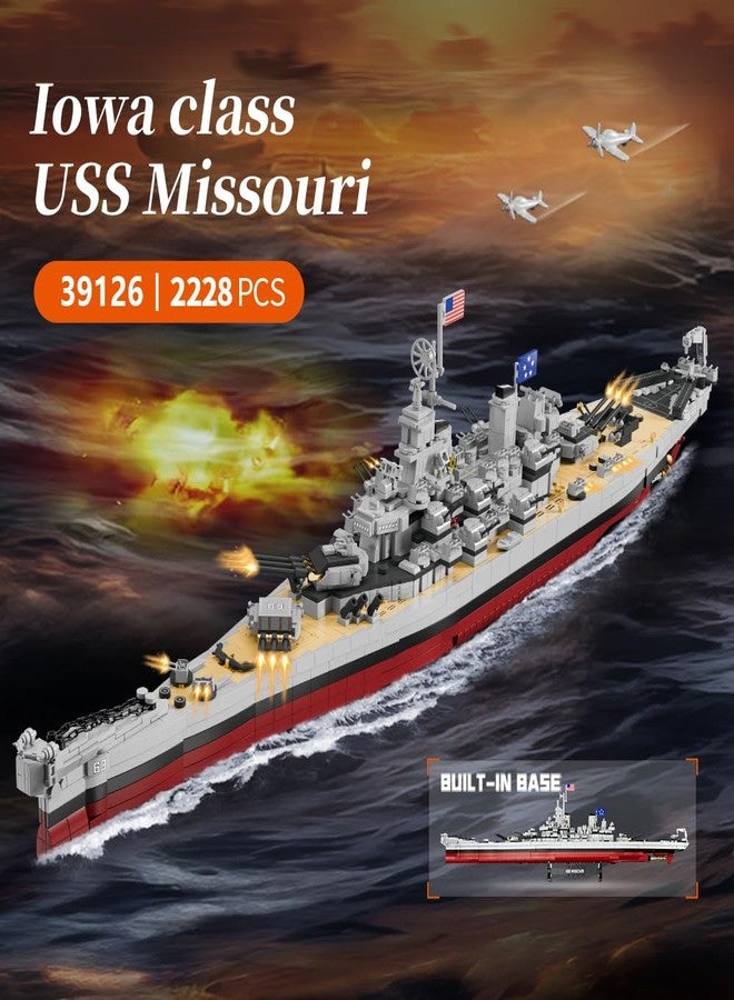 DUANT USS Missouri (BB-63) Battleship Naval Building Block Set, The Third Ship of The Iowa-Class Battleships, a Collectible Military Model Toy for Adults and Military Enthusiasts of WW2 Warships - Image 2
