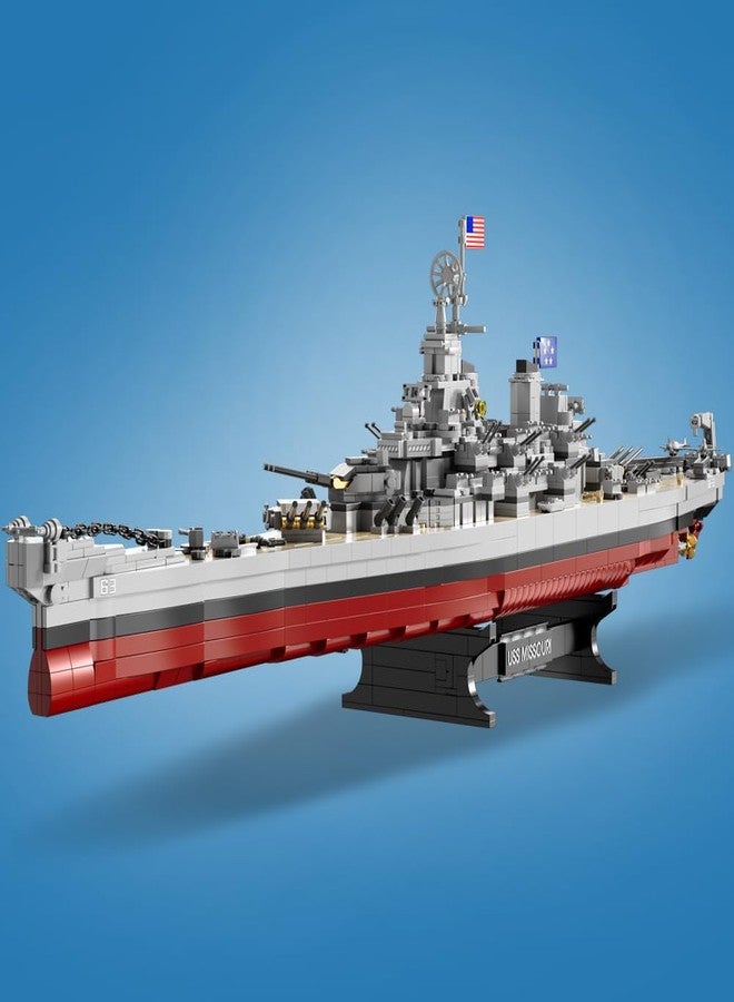 DUANT USS Missouri (BB-63) Battleship Naval Building Block Set, The Third Ship of The Iowa-Class Battleships, a Collectible Military Model Toy for Adults and Military Enthusiasts of WW2 Warships - Image 4