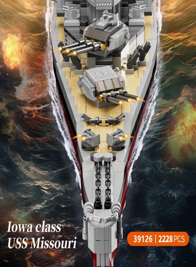 DUANT USS Missouri (BB-63) Battleship Naval Building Block Set, The Third Ship of The Iowa-Class Battleships, a Collectible Military Model Toy for Adults and Military Enthusiasts of WW2 Warships - Image 3