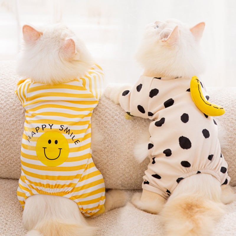 Cat Warm Home Clothes Cute Style Four-Legged Air-Conditioned Clothes For Kittens And Puppies Teddy Pet Cat Clothes - Image 2