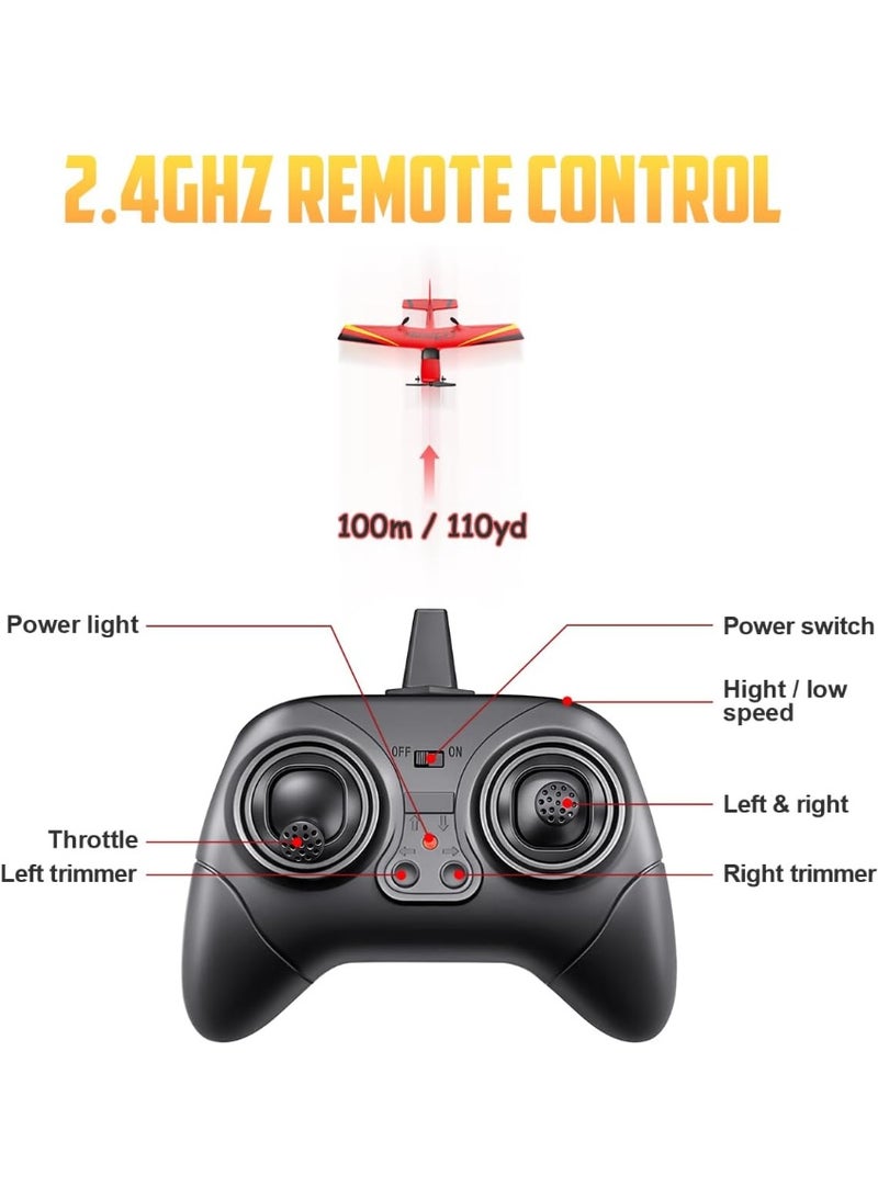 HAWK'S WORK 2 Channel RC Airplane, RC Glider Ready to Fly, 2.4GHz Remote Control Cessna, Easy to Fly RC Toy for Kids & Beginners - Image 2