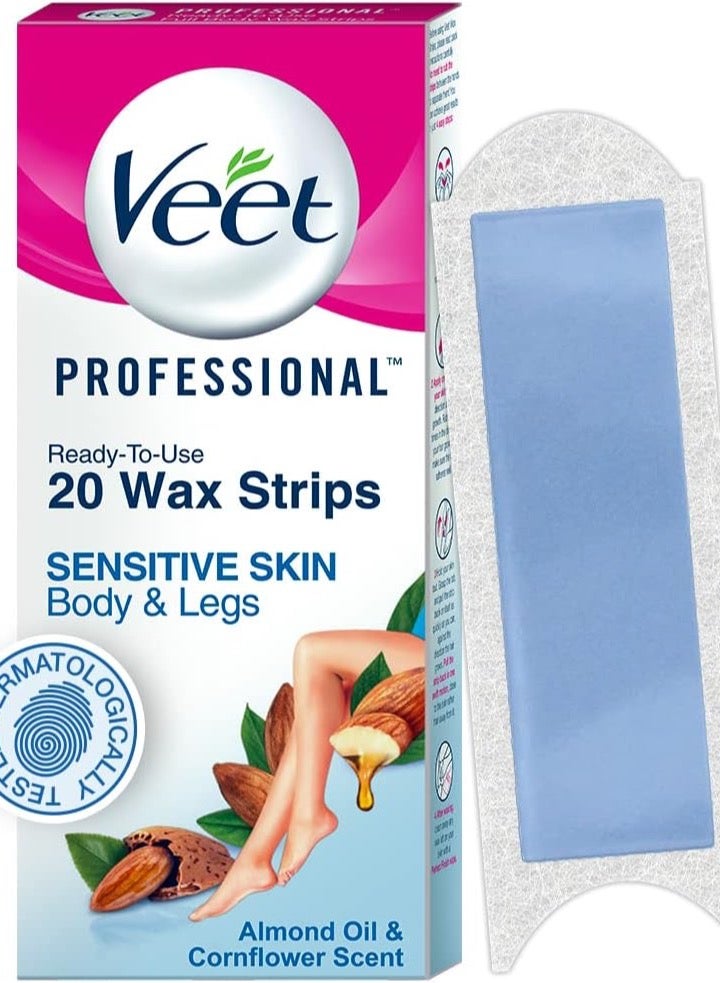 شرائح فيت الشمعية لازالة الشعر للبشرة الحساسة ، 20 شريحة - Image 1