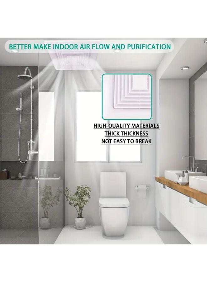 9 Inch By 9 Inch Bathroom Exhaust Fan Cover Easy Install Durable Heat Resistant Ventilation Grille - Image 5
