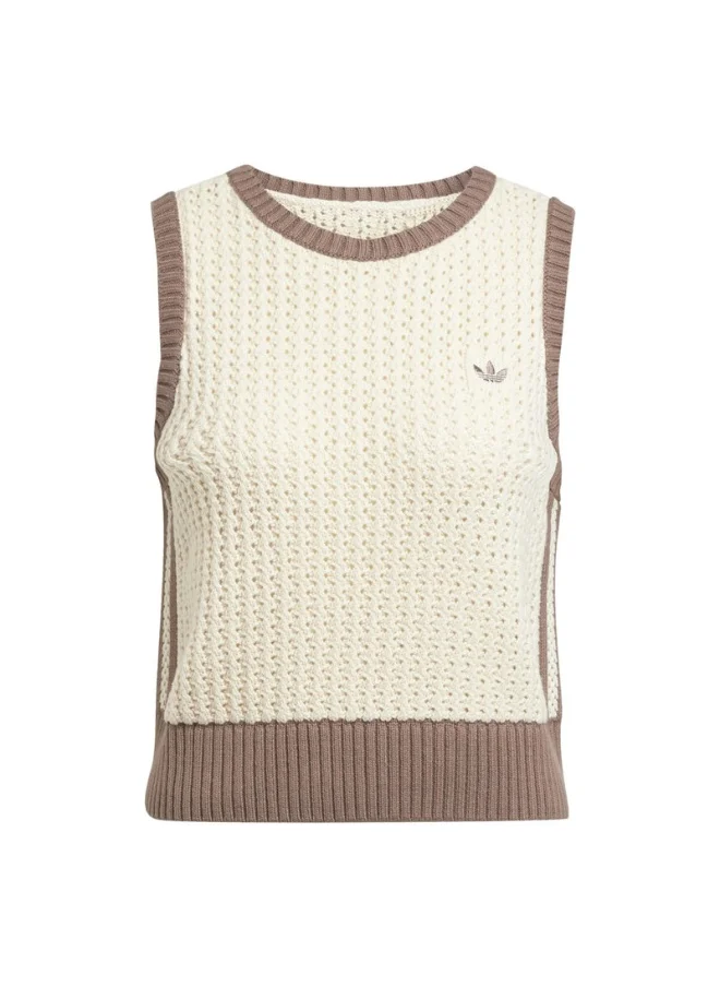 Adidas adidas KNITTED VEST White Originals Women JACKETS