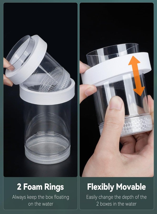 باوفلي صندوق تربية ذبابة الماء لحوض السمك، صندوق تربية أسماك الزينة، صندوق تربية أسماك الجوبي العائم، فاصل صغار الأسماك لحوض السمك، صندوق عزل فقاسة بلاستيكي للروبيان، سمكة بيتا، سمكة المهرج، متوسط الحجم - Image 5