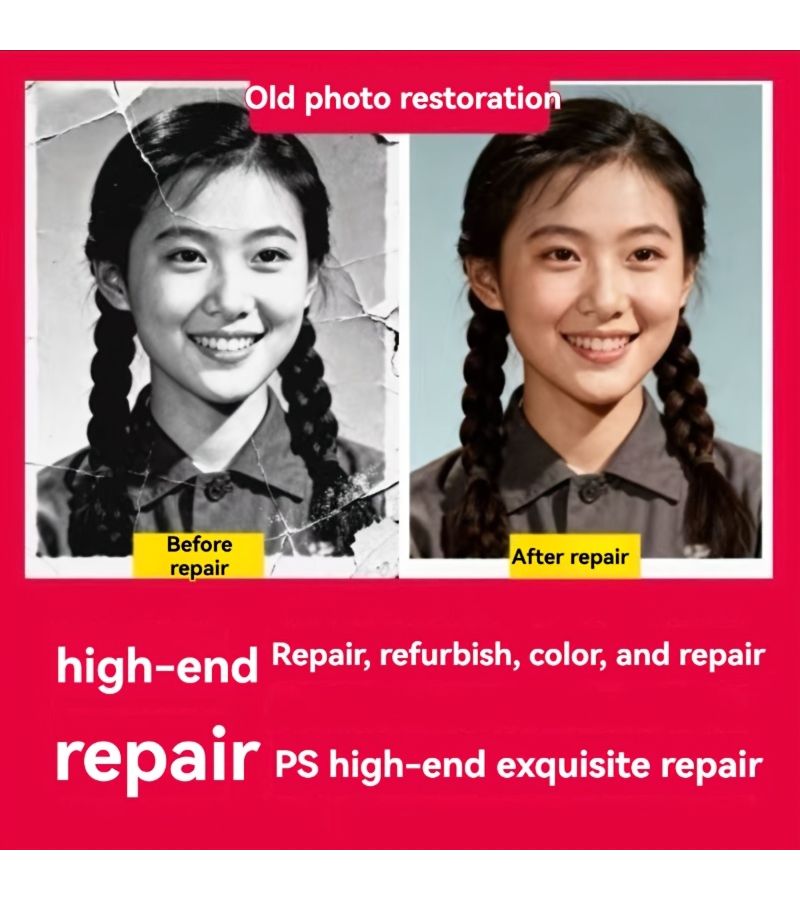 Professional Photo Restoration Service Upgrade Repair 6 Inch 1 Pcs Meticulous Repair of Blurring Cracking Tearing Fading and Peeling Restore Life Like Images True Colors High Definition Print Ideal Gift - Image 4