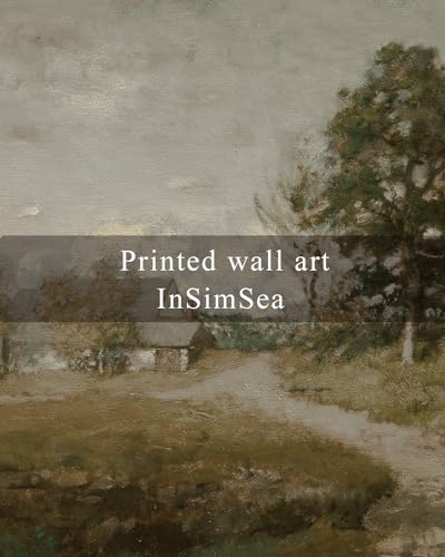 InSimSea Square Framed Canvas Wall Art, Landscape Decor Classical Rural Farmhouse Room Decor, Vintage Nature Oil Painting Wall Art Prints Decor for Bathroom, Bedroom, Living Room 12"x12" - Image 5