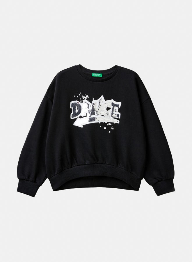 بينيتون الفتيات الترتر كم طويل من النوع الثقيل - Image 1