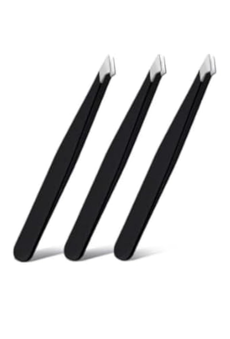 tweezers Evolution 2in1 - pointed slant- sharp point tip tweezers for fine hair - eyebrow tweezer - AND LASHES-multicolor-1pcs - Image 1