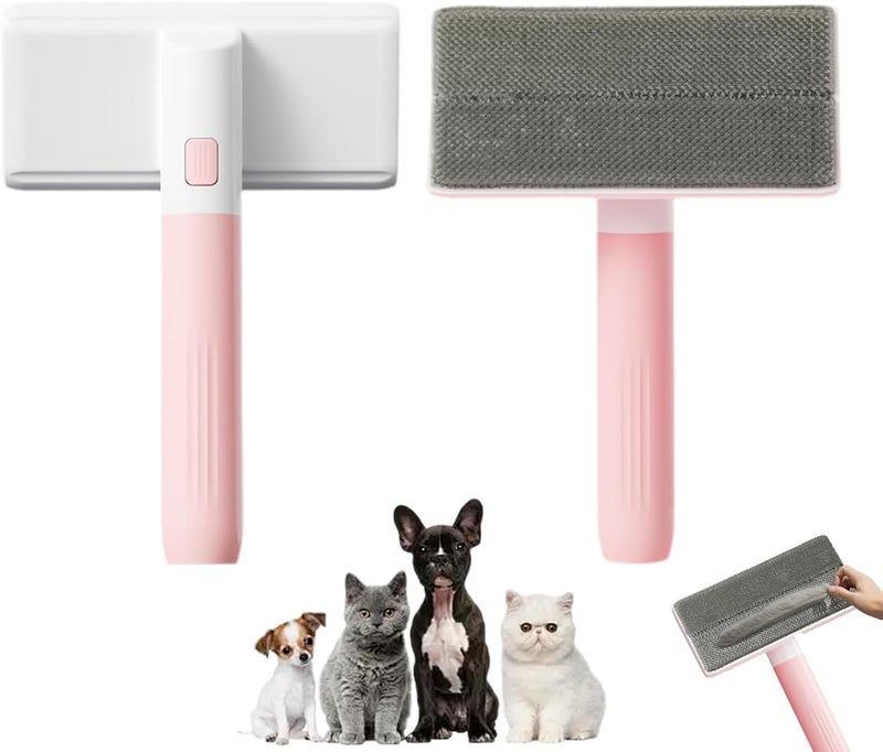 HASTHIP ® 2-Way Pet Hair Remover - Slide Action Fur Collector for Furniture, Bedding & Clothing Non-Abrasive Fabric Shaver & Lint Brush Hair Removal Tool - Image 1