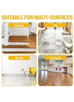 Zalcoon PVA Folding Sponge Mop 28cm, Telescopic Handle Folding Squeeze| 2 Extra Super Absorbent PVA Sponge Refill | Household Cleaning Tool |Best for Kitchen, Tiles, Multi-Surface Hard Floor (1+2)  - Image 5