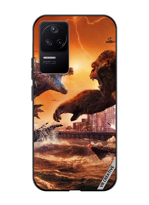 Protective Case Cover For Xioami Poco F4 GT Godzilla Vs Kong Design Multicolour