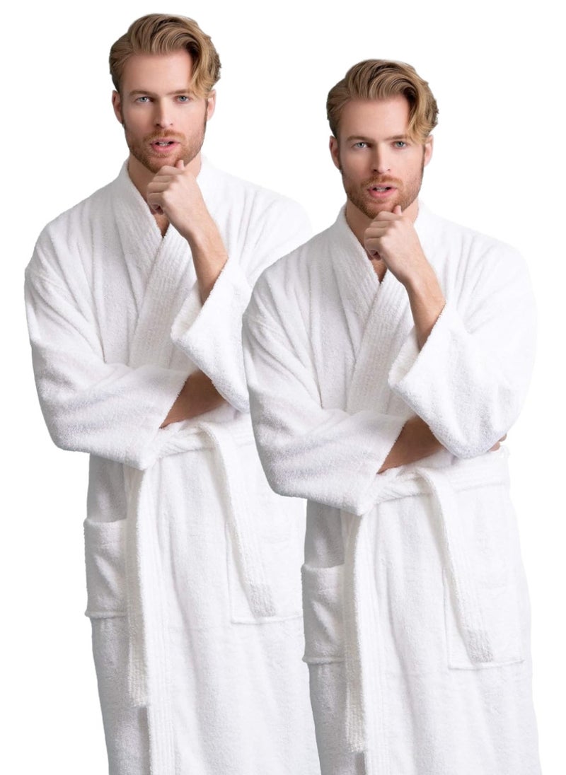 Blueberry 2 Pieces Ultra Absorbent Terryd Bathrobe Free Size - Image 1