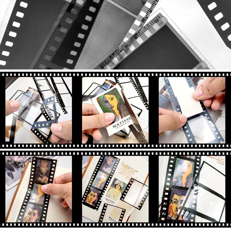 Mayplous 5 Packs Retro Camera Film Sticker Decorative Filmstrip Scrapbook Sticker Photo Frame Sticker For Cinema Decoration Film Festival Poster Diy Photo Album Scrapbooking Diary Arts And Crafts (Memories) - Image 5