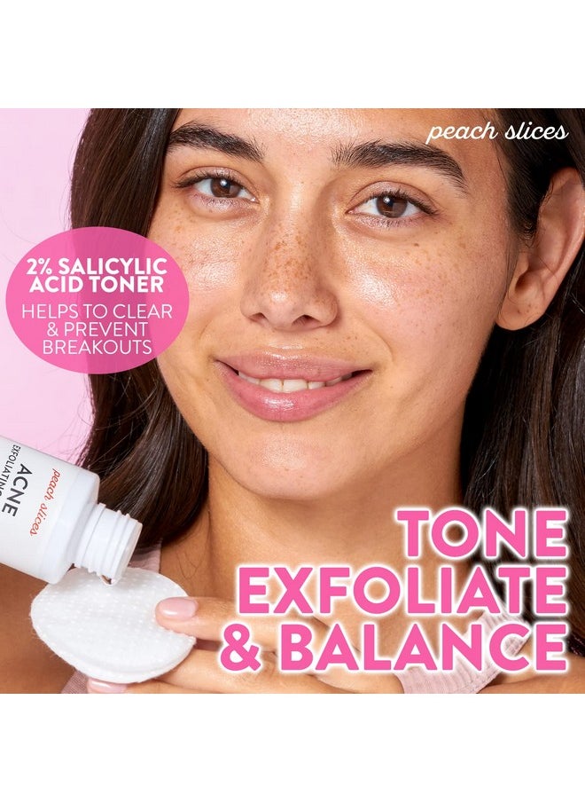 Peach Slices - | Acne Exfoliating Toner | 2% Salicylic Acid | Aha+Bha Exfoliation | Facial Cleanser | Calms & Soothes | Prevents Breakouts | Alcohol & Sulfate Free | Skin Care For Women & Men | 4 Oz - Image 1