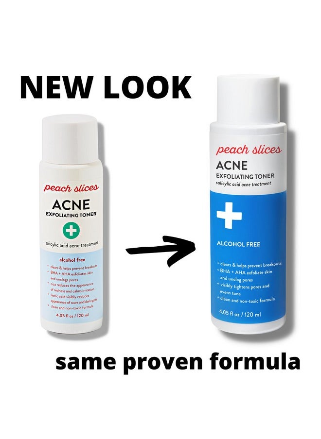 Peach Slices - | Acne Exfoliating Toner | 2% Salicylic Acid | Aha+Bha Exfoliation | Facial Cleanser | Calms & Soothes | Prevents Breakouts | Alcohol & Sulfate Free | Skin Care For Women & Men | 4 Oz - Image 1