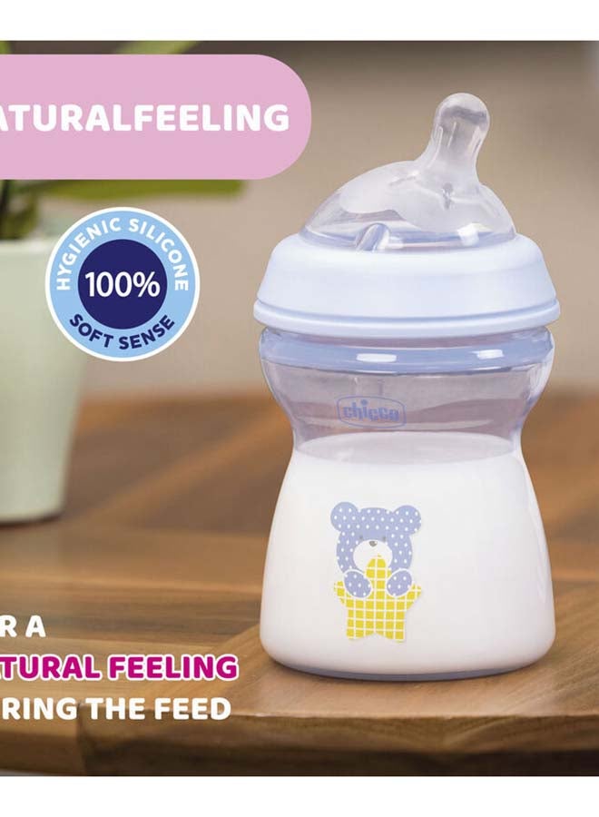 Chicco زجاجة تغذية طبيعية الإحساس (250 مل، ببطء) (أزرق) - Image 3