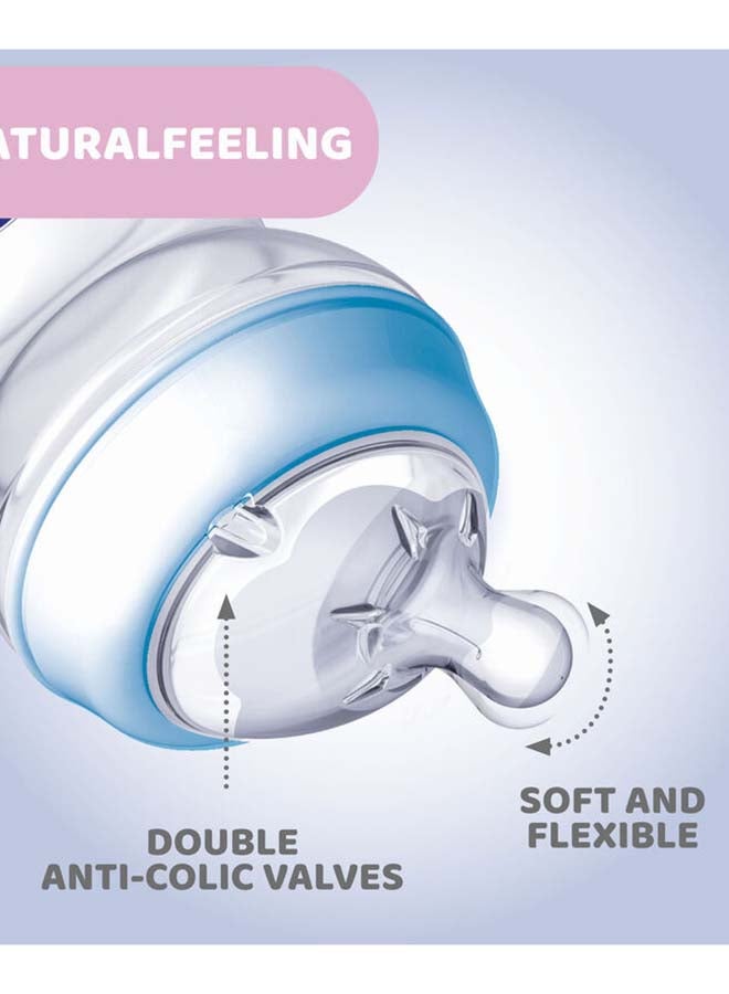 Chicco زجاجة تغذية طبيعية الإحساس (250 مل، ببطء) (أزرق) - Image 2
