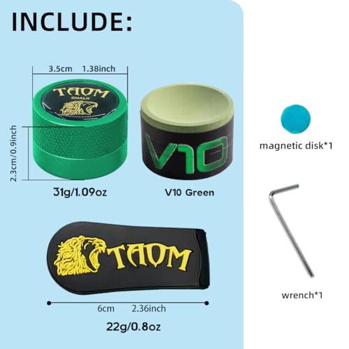 YEUEK TAOM Pool Chalk Holder Round Shaped Practical Tool Billiards Accessories Magnetic Mini Chalk Tip Case Container Round Box Billiards - Image 2