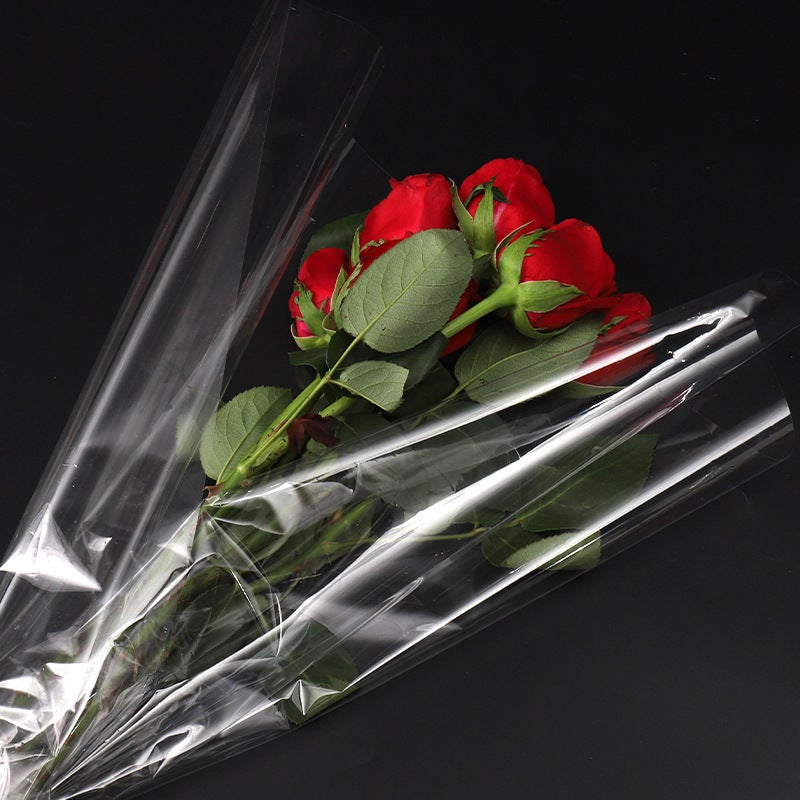 Factory Processing Transparent Bright Plastic Film Multi-Color Water-Retaining Waterproof Flower Bouquet Packaging Cellophane - Image 4