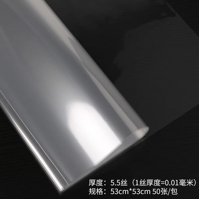 Factory Processing Transparent Bright Plastic Film Multi-Color Water-Retaining Waterproof Flower Bouquet Packaging Cellophane - Image 1