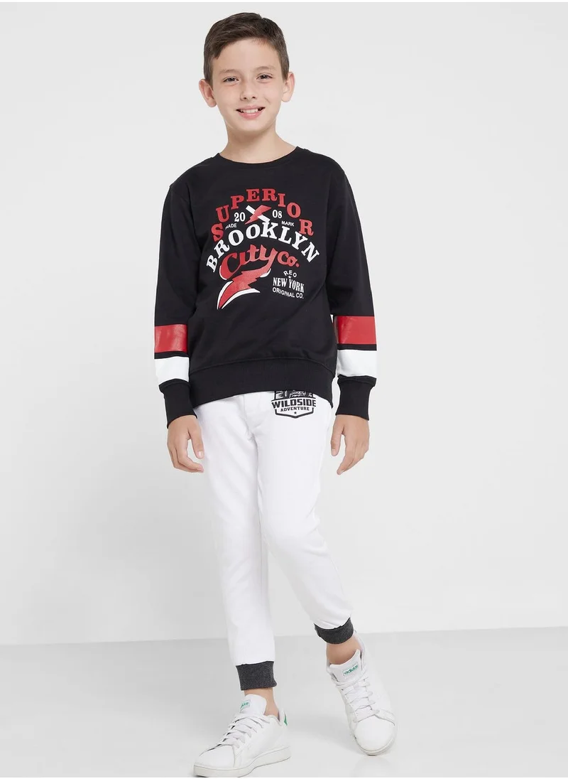 Pinata Boys Colorblock Printed Sweatshirt