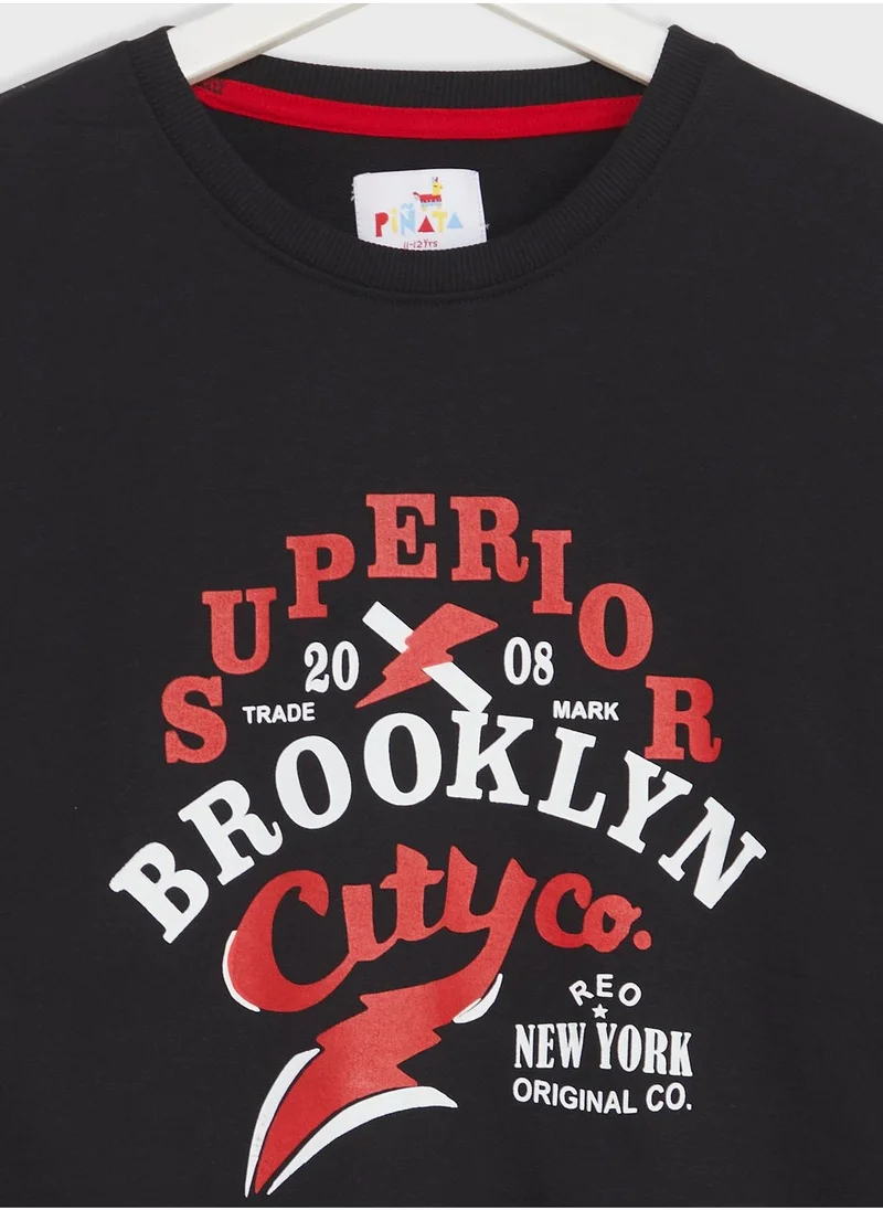 Pinata Boys Colorblock Printed Sweatshirt