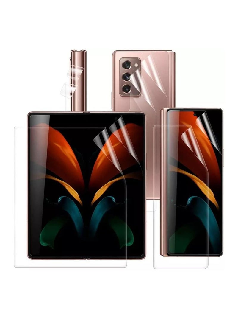 MOCOM 2 Pack 360 Full Coverage Flexible 3D Polymer Nano 9H Film HD Clear PET TPU Screen Protector Front and Back Protector Film for Samsung Galaxy Z Fold 4 5G - Image 1