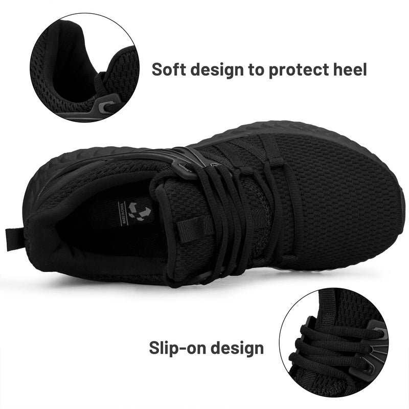Abboos Women's Non Slip Sneaker Casual Walking Lightweight Tennis Shoes Sneakers Fashion Running Shoes for Women Black Size 5.5 - Image 3