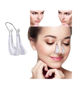 Nose Shaper Clip, DELFINO Nose Beauty Up Lifting, Silicone Pain Free Nose Bridge Straightener Corrector, Slimming Rhinoplasty Device for W ideCrooked Nose Curved Nose Big Nose High Up Tool