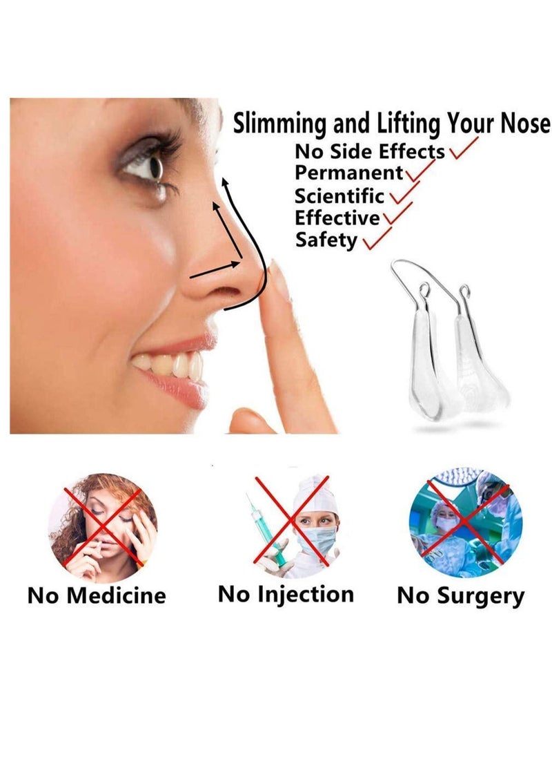 SYOSI - Nose Shaper Clip, DELFINO Nose Beauty Up Lifting, Silicone Pain Free Nose Bridge Straightener Corrector, Slimming Rhinoplasty Device for W ideCrooked Nose Curved Nose Big Nose High Up Tool - Image 1