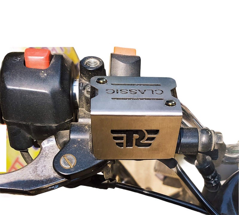 NitroRider Front Master Cylinder Cap Compatible with RE Classic Stainless Steel - Image 1