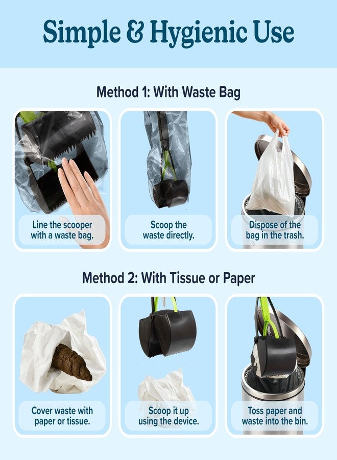 PETMAKER Pooper Scooper - Foldable Cat and Dog Poop Scoop with Ergonomic Handle - Enables One-Handed Use on Concrete, Grass, and Gravel by PETMAKER (Green) - Image 5