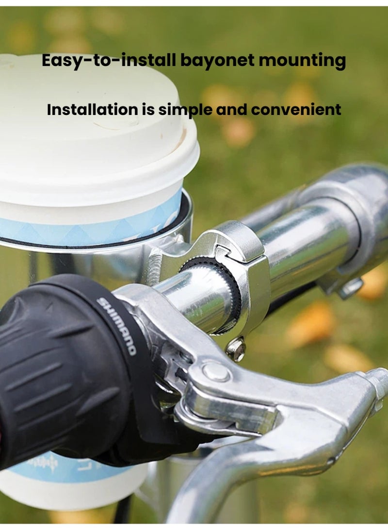 ACRUNU Light Coffee Aluminum Alloy Bike Cup Holder – Fits Handlebars up to 40mm, with Foam Padding & Rubber Lining - Image 5