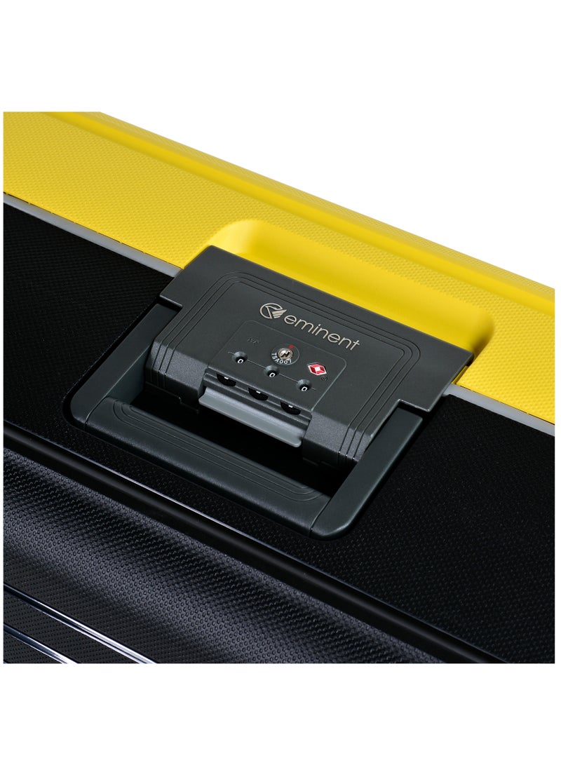 إيمينينت حقيبة سفر فيرتيكا بعجلات مزدوجة 2 قطعة - أصفر/أسود - Image 5
