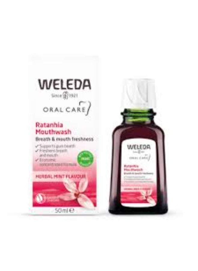 Weleda Oral Care Ratanhia Mouthwash 50ml - Image 3