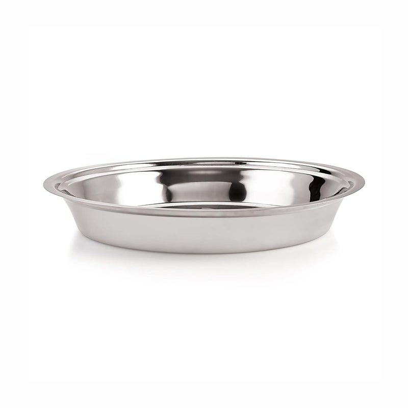 Neelam neelam Stainless Steel 16 22 Gauge Lazer Etching Parat 33 cm Silver Durable Elegant Round Parat with Flower Printed Ideal for Mixing ServingPerfect for Daily Use Special Occasions  - Image 2