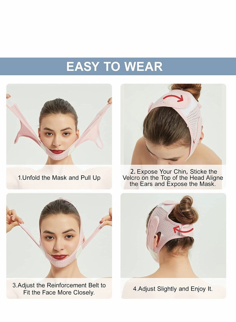 Excefore Facelift Band, Double Chin Reducer, KASTWAVE V-Line Lifting Mask Ladies and Men's Chin Strap, Lifting Firming Facial Plastic Shaping Band  - Image 3