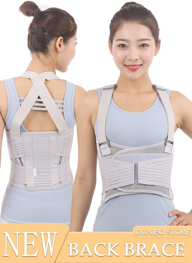 DUNISO Back Brace Posture Corrector, Adjustable Back Corrector and Lightweight, Back Posture Brace Lumbar Support Shoulder, Lower Upper Back, Full Back Supporter - Image 1