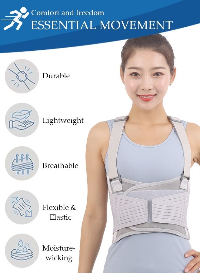 DUNISO Back Brace Posture Corrector, Adjustable Back Corrector and Lightweight, Back Posture Brace Lumbar Support Shoulder, Lower Upper Back, Full Back Supporter - Image 2