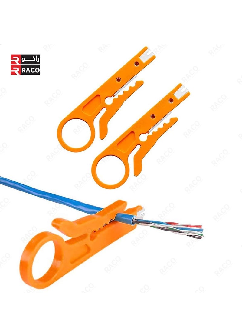 RACO Wire Stripper | 3 pcs Network Wire Stripper and Punch Down Cutter for RJ45/Cat5/Cat6 Data Cables, Telephone Cables, and Computer UTP Cables  - Image 2