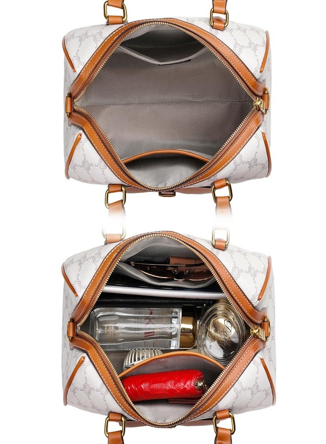 TIBES Vintage Barrel Bag for Women - Vegan Leather Purses and Handbags Satchel Bags for Women, Ladies Top Handle Handbags - Image 4