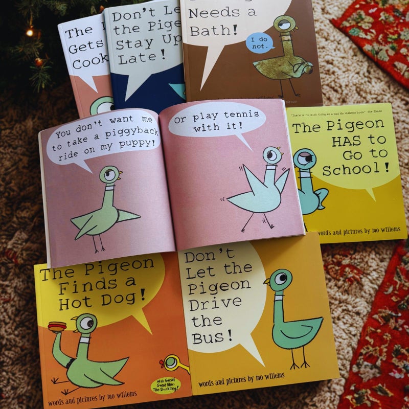 TONGYILEX 7 Book Set of Mo Willems Pigeon Books, Includes Donâ€™t Let The Pigeon Drive The Bus Book, The Pigeon Has to Go to School & More â€“ Mo Willems Books Paperback for Kids Collection - Image 4