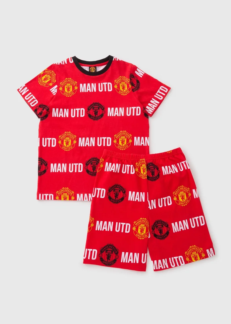 Matalan Boys Red Man United Pyjama Set
