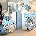 Froova Dusty Blue Balloon Garland Arch Kit 107PCS Dusty Fog Blue and White Balloons with Bow Balloon Decor for Coquette Birthday Baby Bridal Shower Wedding Party Decorations - Image 4