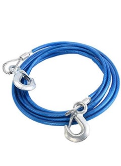 althiqahkey 5 Tons Heavy Duty Vehicle Steel Wire Towing Cable with Hook 4m  - Image 1