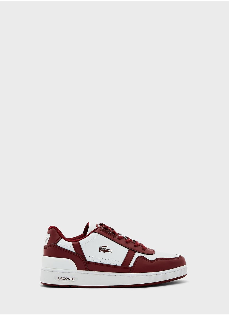 LACOSTE - Kids Lace Up Court Sneakers - Image 1